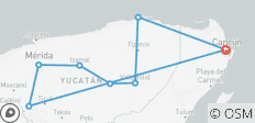  Mini-merveilles mayas en train maya, guide parlant italien - 8 destinations 