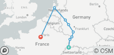  Hoogtepunten van de Rijn met Parijs 2027 - 11 Dagen (van Bazel naar Parijs) - 8 bestemmingen 