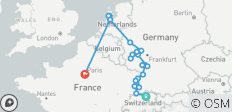 Les incontournables du Rhin avec Paris 2027 – 11 jours (de Zurich à Paris)