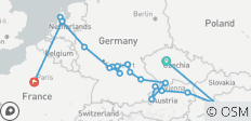  Weihnachten Neujahr in Paris &amp; Prag 21 Tage (einschließlich Würzburg) - 19 Destinationen 