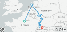  Les incontournables du Rhin avec Paris 2027 – 11 jours (de Paris à Zurich) - 21 destinations 