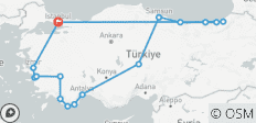 17 jours de vacances privées en Turquie| Un grand tour de Turquie à travers le patrimoine, les hauts plateaux et les côtes (voyage privé VIP escorté) - 16 destinations 