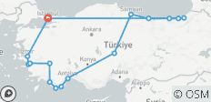  17 jours de vacances privées en Turquie| Un grand tour de Turquie à travers le patrimoine, les hauts plateaux et les côtes (voyage privé VIP escorté) - 16 destinations 