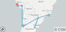 Zuid-Amerikaanse reis - incl. Peru - 16 bestemmingen 