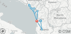  Albanien &amp; Montenegro - 8 Tage Rundreise Zwischen Adria &amp; Albanischen Alpen - 17 Destinationen 