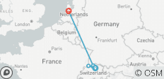  Rhine Highlights 2026 - 8 Days (from Zurich to Amsterdam) - 5 destinations 