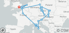  European Trail (Standard, Hiver (jusqu\'en mars 27), Départ Londres, Classique) - 25 destinations 