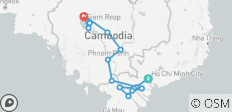  Cyclisme dans le delta du Mékong jusqu\'à Siem Reap - 12 jours - 17 destinations 