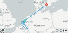  Voies navigables des Pays-Bas et de la Belgique &amp; Copenhague - 13 destinations 