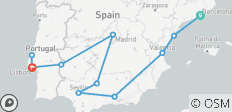  Klassiekers van Spanje &amp; Portugal (Barcelona naar Lissabon) (2026) - 11 bestemmingen 