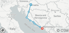  Self-Drive Tour Zagreb – Dubrovnik - 8 destinations 