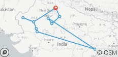  Delhi to Rajasthan &amp; Tigers - 14 days - 13 destinations 