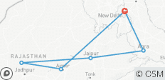  Circuit privé de luxe de 8 jours dans le Triangle d\'Or avec Osian, Jodhpur et Pushkar - 6 destinations 