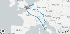  Découverte de l\'Europe (Plus ( jusqu\'à mars 27), Hiver, Départ Londres, Classique) - 12 destinations 
