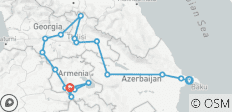  Explorateur du Caucase : Aventure terrestre de 12 jours à travers l\'Azerbaïdjan, la Géorgie et l\'Arménie - 19 destinations 