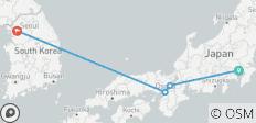  Essence of the East: Japan &amp; Korea Highlights Tour - 4 destinations 