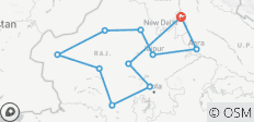  2025 Meilleures ventes - Circuit de 16 jours du Triangle d\'Or avec l\'incroyable Rajasthan - 11 destinations 