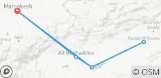  Trek de 2 jours dans la vallée des roses de l\'Atlas au départ de Marrakech - 6 destinations 