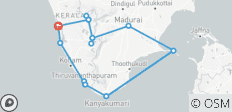  12-Day South India Temple Circuit with Kerala Highlights - 17 destinations 