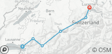  Cycling holidays Lakes Route Vevey - Lucerne - 6 destinations 