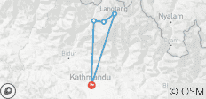  Trek de la vallée de Langtang 8 jours - 5 destinations 