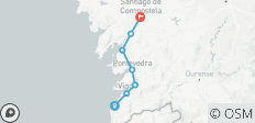  Spirituelle Variante des portugiesischen Jakobswegs von Baiona nach Santiago (9 Tage) - 7 Destinationen 