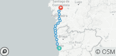  Ruta Costera del Camino de Santiago Portugués - de Oporto a Santiago (15 días) - 15 destinos 