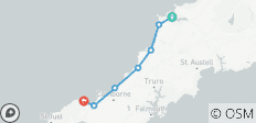  Cornwall - South West Coastal Path: From Padstow to St. Ives 8 Days - 7 destinations 