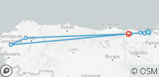  Camino de Santiago del Norte de San Sebastián a Bilbao (8 días) - 8 destinos 