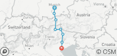  Radreise München - Venedig 9 Tage (9 Tage) - 8 Destinationen 