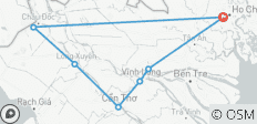  Vietnam - Cycling Tour From the Mekong Delta 8 Days - 7 destinations 