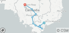  Vietnam &amp; Cambodge - Tour à vélo du delta du Mékong à Angkor Vat (13 jours) - 10 destinations 