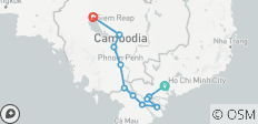  Vietnam &amp; Cambodge - Tour à vélo du delta du Mékong à Angkor Vat (12 jours) - 11 destinations 
