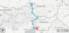  Alpe-Adria Radweg Salzburg - Triest 9 Tage (9 Tage) - 8 Destinationen 