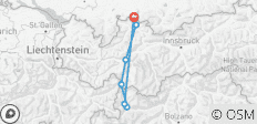  Easy Crossing of the Alps from Füssen to Meran with hotel comfort 7 Days - 7 destinations 