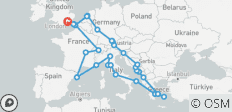  Aventurier européen (Start Paris) - 39 destinations 