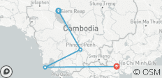  Kambodscha nach Vietnam: Tempel, Strände von Koh Rong und Großstadttrubel - 4 Destinationen 