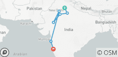  El mejor viaje de 13 días por la India desde Delhi: Triángulo de Oro, lagos de Udaipur, vida nocturna en Bombay, playas de Goa - 7 destinos 
