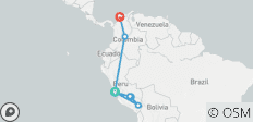  Peru &amp; Colombia Round Trip - 17 Days Highlands and Caribbean - 8 destinations 