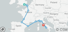  Quest van Londen naar Rome (Plus, Start Londen, Klassiek) - 13 bestemmingen 