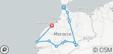  Circuit privé de 12 jours au Maroc de Tanger à Casablanca-Chefchaouen, Fès, en passant par le désert du Sahara - 12 destinations 
