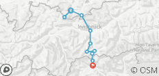  De Alpen over: Garmisch - Sterzing (8 dagen) - 11 bestemmingen 