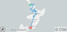  New Zealand Northern Trail (Southbound) (from Auckland to Wellington) - 10 destinations 