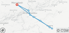  Circuit de 2 jours de Marrakech au désert de Zagora via Ouarzazate - Agdz-Tamegroute (Camp de luxe dans le désert) - 9 destinations 