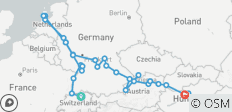 Marchés de Noël sur le Rhin, le Main et le Danube 2027 – 22 jours (de Zurich à Budapest)