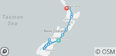 Nouvelle-Zélande à découvert (vers le nord) (from Christchurch to Auckland) - 16 destinations 