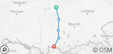  Via Claudia Augusta - van Donauwörth naar Füssen - klassiek (6 dagen) - 5 bestemmingen 