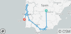  Andalusië en Portugal volledig (van Madrid naar Lissabon) - 15 bestemmingen 
