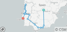  Andalusië en Portugal volledig Madrid (16 bestemmingen) - 16 bestemmingen 