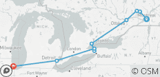  Capitales canadienses con Chicago y toda la Costa Oeste - 9 destinos 
